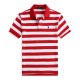 Striped pony logo short-sleeved polo shirt