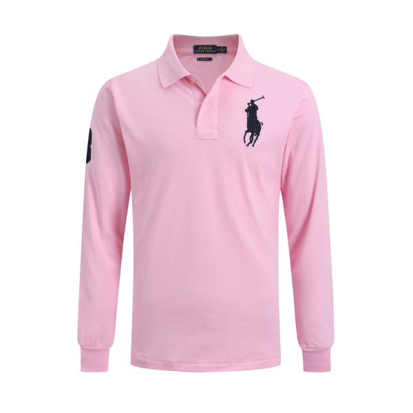 Large size long-sleeved polo shirt